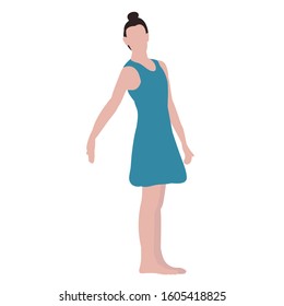 white background, girl dancing, simple drawing, dance