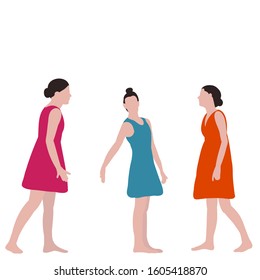 white background, girl dancing, simple drawing