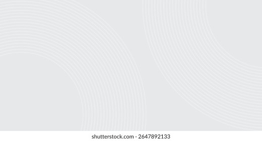 white background  glowing geometric lines on gray background. Modern simple shiny blue circle lines pattern. Futuristic technology concept.