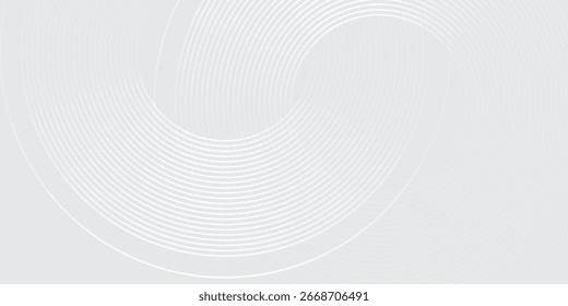 Fondo blanco líneas geométricas brillantes sobre fondo gris. Arte simple moderno abstracto brillante