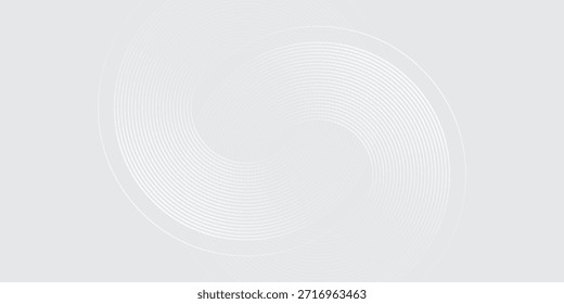 fundo branco linhas geométricas brilhantes no fundo cinza. Moderna simples arte brilhante azul bom círculo linhas padrão. ilustrações de arte circular