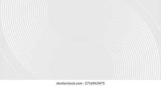 fundo branco linhas geométricas brilhantes no fundo cinza. Moderna simples arte brilhante azul bom círculo linhas padrão. arte circular ilustrações vetor