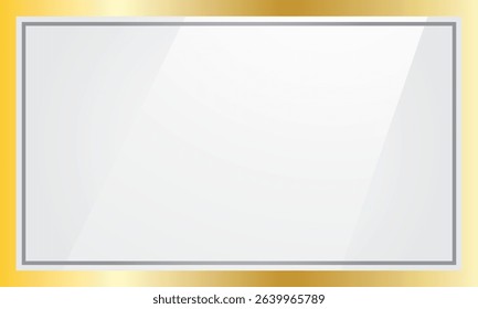 White background with gold frame