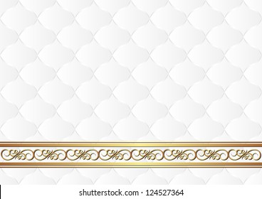 white background with gold ornaments