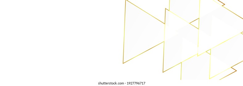 white background with gold triangle