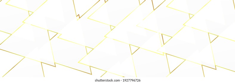 white background with gold triangle