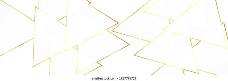 weißer Hintergrund, goldenes Dreieck
