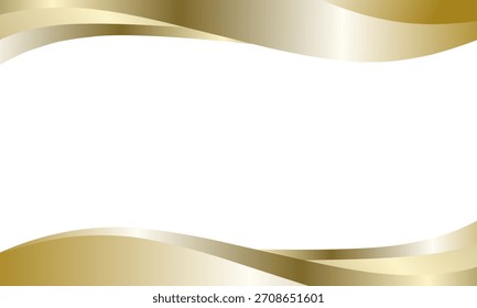  weißer Hintergrund .goldener Wellenwinkel Form für Banner