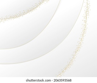 weißer Hintergrund und goldene Linie, Vektorgrafik