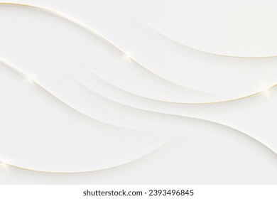 Weißer Hintergrund mit goldenen Linien