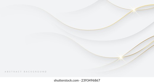 White background with golden lines