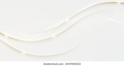 White background with golden lines