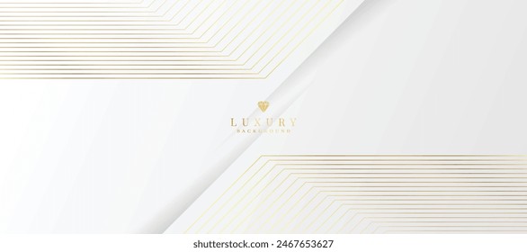 White background with golden lines. luxury premium background