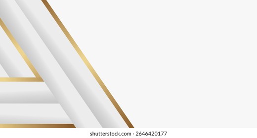 White background with golden lines. luxury premium background