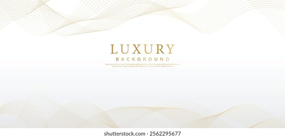 White background with golden lines waving. luxury premium background