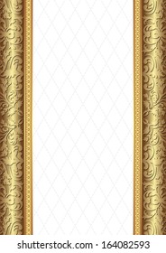 white background with golden ornaments