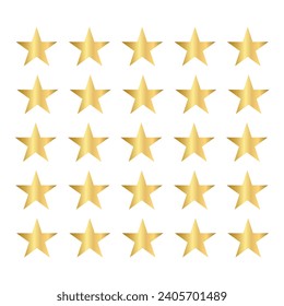 Weißer Hintergrund, goldener Stern, Vektorsymbol