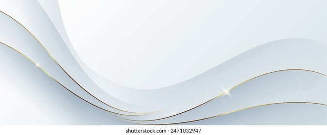 fondo blanco con líneas onduladas doradas. adecuado para Fondo de pantalla, Anuncio, póster, portada, folleto, folleto.