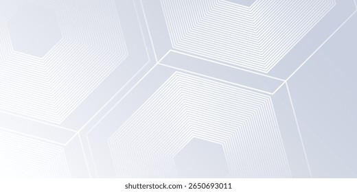 White background with gradient color and artistic dynamic hexagon modern abstract simple