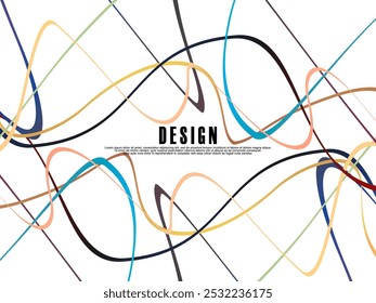 White background with gradient colorful ribbon pattern. White background with modern graffiti pattern.