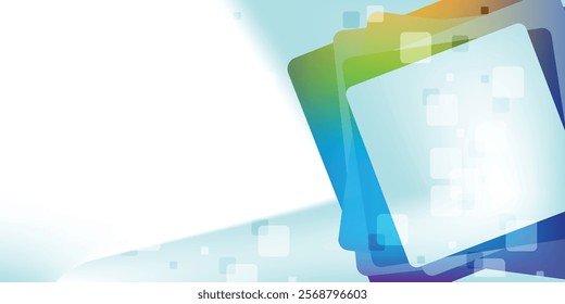 white background gradient stacked squares and color variations