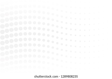 White background of gray dots on wavy lines.Vector illustration.
