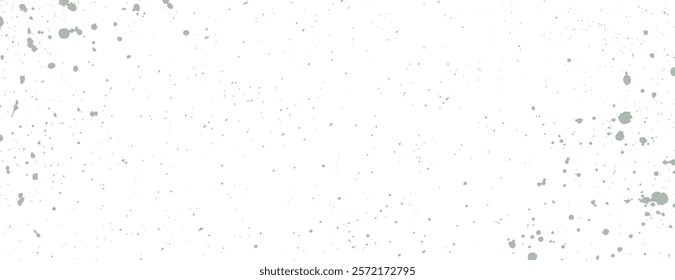 White background with gray splatter texture. The background features a white color with gray spots, creating a dynamic, artistic style. Aesthetic background vector. White background.