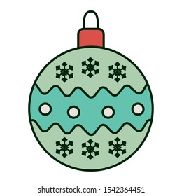 white background with green ball dots snowflakes merry christmas vector illustration
