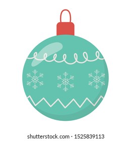 white background with green ball merry christmas vector illustration