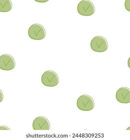White Background With Green Check Mark
