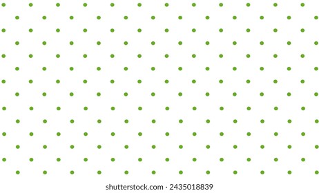 White background with green polka dot
