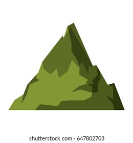 white background with green silhouette of mountain vector illustration