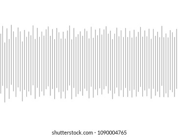 White background with grey lines. Vertical black bands in the middle in the form of graphics, cardiograms, running bands. Music soundtrack, soundwaves.