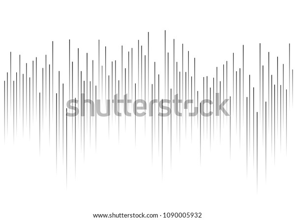 White background with grey lines.\
Vertical black gradient bands in the middle in the form of\
graphics, cardiograms, running bands. Music soundtrack,\
soundwaves.