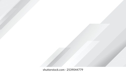 White background with grey silver monochrome wave modern element. Blended thin line backdrop for company business presentation