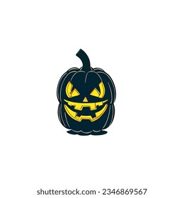 white background halloween pumpkin vector illustration