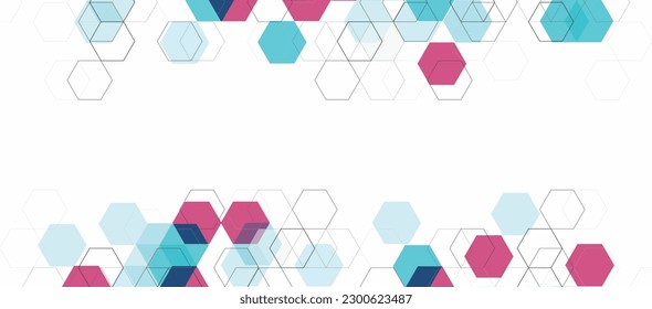 white background hexagon geometric pattern abstract elements design. Concept r medical, technology, data security.