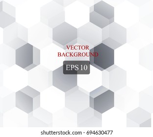 white background  hexagon pattern vector 