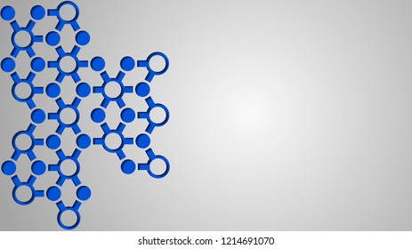 White background with hexagons