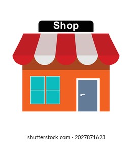 
white background illustration vector shop icon