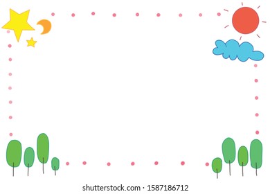 White background image and natural scenery