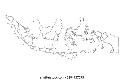 fondo blanco del mapa de indonesia con diseño de líneas de arte, perfecto para oficina, banner, página de inicio, fondo, papel tapiz y más