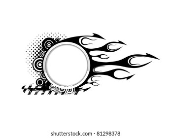 fondo blanco con marco abstracto aislado