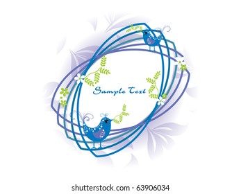 white background with isolated floral frame, illustration