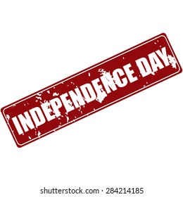 white background with isolated stamp for 4th July or 15th August Independence day