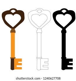 white background key vintage old