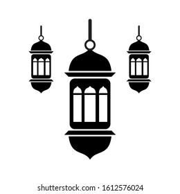 White background lantern vector illustration icon