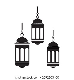White background lantern vector illustration icon