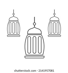 White background lantern vector illustration icon