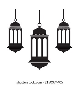 White background lantern vector illustration icon